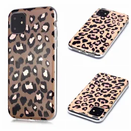 Plating Marble Soft TPU Bling Leopard Skin Case Fodral för iPhone 11 Pro Max XS Max XR 6 7 8 Plus Samsung S10 S20 Plus S20 Ultra S10e