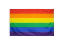 Direktfabrik Partihandel 3x5FT 90 * 150cm Lesbisk Bisexuell Transgender LGBT Rainbow Gay Pride Flagga med 2 eyelests GD295