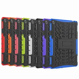 Hybrydowy Kickstand Wplatanie Wytrzymały Heavy Duty TPU + PC Pokrywa Case dla Huawei MediaPad T3 10 T5 M5 10.8 M5 Lite M3 Lite 10.1 20 sztuk