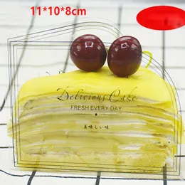 Transparent Mousse Cake Holder Disposable Swiss Roll Dessert Packaging Boxes for Baking