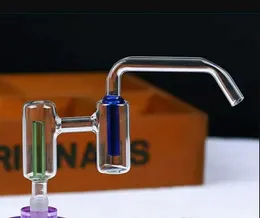 Porta in vetro con doppio filtro Bong in vetro Bruciatore a olio Pipa ad acqua in vetro Impianti petroliferi Impianti di fumo