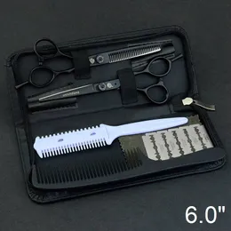 Kit da 6 "kit di forbici in acciaio giapponese Clipper per parrucchiere per capelli per taglio dei capelli per capelli utensili da salone