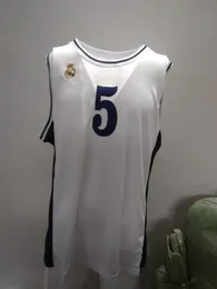 Echte Bilder Drazen Petrovic #5 European Real Madrid White Retro Basketball Trikot Männer ed Custom beliebige Zahlenname Trikots