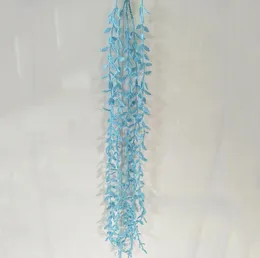 5st 133 cm Artificial Willow Leaf Flower String för växtvägg Bröllopslandskap Archway Props Home Hotal Office Bar Dekorativ