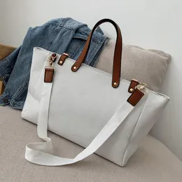 Witte handtas canvas draagtas schouder crossbody tassen tassen voor vrouwen handtas kleine meisjes mode tassen