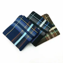 12PCS 43 * 43CM Cotton Men's Handkerchief Large Handkerchief Fine Grain Satin Stripe Feel Thick