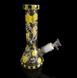 facebook sıcak beher cam ZOB Beher askı 4 kollar Boru Bongs 14.4mm Ortak Bowl Sigara Downstems Perc Glass'ın bonglar Doğa yeşil Su