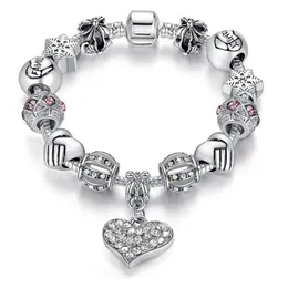 16–21 cm Charm-Perlen-Armband aus 925er-Silber, Pandora-Armbänder für Damen als Geschenk, Diy Jewelr WL1189