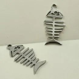 Stainless steel Fashion Small Fish Bones Pendant Silver/ Gold Charms Pendants Accessories for Good friend gift