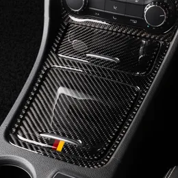 Adesivi per pannello di controllo centrale in fibra di carbonio Decorazione Trim Coperture per auto per Mercedes Classe A CLA GLA 2013-2018 Accessori