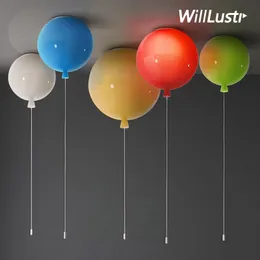 Multicolor Balloon Ceiling Lamp Bedroom Nursery Children's Room Kindergarten Hotel Mall Baby Room Colorful Modern Glass Light