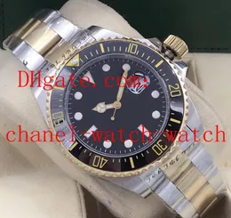 Sea-Dweller 43MM Men's Watch Ceramic Bezel Sapphire Cystal Stainless Steel And Gold With Glide Lock Clasp Automatic Mechanical Mens Watches