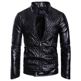 Mens Designer PU Leather Jacket Male Casual Faux Leather Jacket Autumn Winter Thin Coat Free Shipping