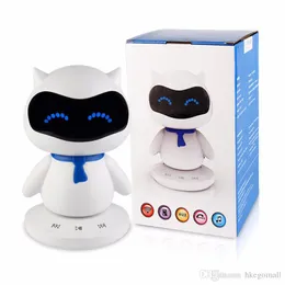 Мини Портативный милый Робот Смарт Bluetooth-динамик С Музыкальными Звонками Handsfree TF MP3 AUX Функция для всех Bluetooth-устройств