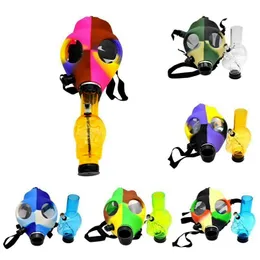 Silicone Mask Pipe Bong Creative Mask Acrylic Smoking Pipe Gas Mask acrylic bongs Pipes Drop shipping