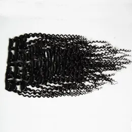Kinky Curly Clip In Human Hair Extensions Natural Black 10 "-26" Brazilian Remy Hair Clip Ins 100g 8PCS