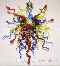 Turkisk stillampa Multi Colored Blown Glass Art Candelier AC 110V 220V LED Färgglada Murano Moderna Designade Ljuskronor