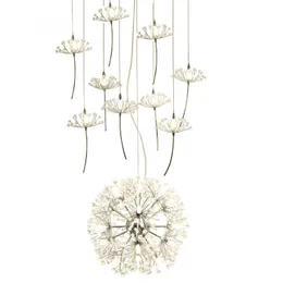 Dandelion Chandeliers Lighting 21LED 33LED for Dining Room Bedroom Exhibition hall Living Room Pendant Hanging Lamp with remote control