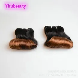 Indian Raw Human Hair 1B/30 Funmi Hair Extensions Dwa tony Kolor Funmi 10A 12A Jakość 8-26 cali podwójne wątki 3 szt.