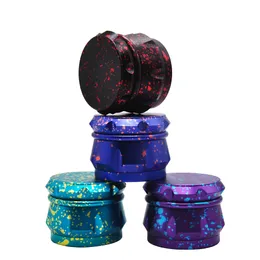 New Drum Metal Smoking Herb Grinders Concave Dry Herb Grinder Diameter 63MM 4 Layer Aluminum Alloy Diamond Teeth Tobacco Miller