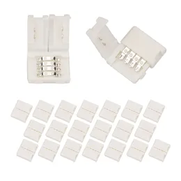 Supli 20PCS 4-pin PBC LED Light Strip Connector 10mm för SMD 5050 RGB