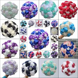 2019 Luxurious Bridal Bouquet Beautiful Flowers Beaded Crystal For Wedding Bridesmaid Bouquet Artificial Bouquets European Fashion