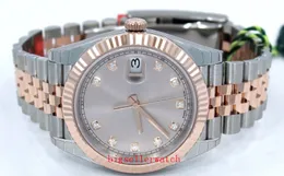 高級高品質の腕時計時計デイトジャスト41mm 126331 18Kローズゴールドダイヤモンドブルーダイヤルアジア2813運動自動メンズウォッチ