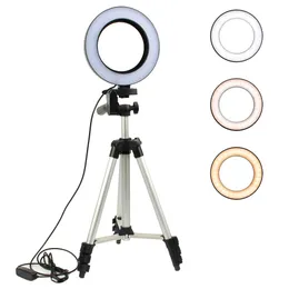 LED anel câmera luz foto estúdio fotografia fotografia lâmpada de vídeo de tripé dimmable para o youtube maquiagem círculo lâmpada com titular do telefone tripé