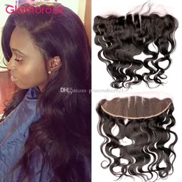 Glamorous Ear to Ear Lace Frontal Closure Original Human Hair 8-24 Inch Body Wave Peruvian Indian Malaysian Brazilian Hair 13x4 Lace Frontals