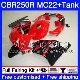 Injektion + Tank för Honda CBR 250RR CBR250RR 90 91 92 93 94 263HM.18 MC22 CBR 250 CBR250 RR Factory Red Hot 1990 1991 1992 1993 1994 Fairing