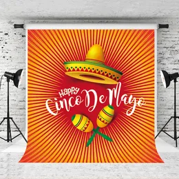 Dream 5x7ft Happy Cinco de Mayo Backdrop Mexican Holiday Festival Fotografi Bakgrund för femte May Carnival Party Photo Shoot Backdrops