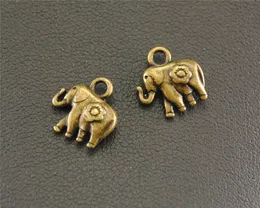 100 pz elefante di Bronzo mini Braccialetto di Fascino Della Collana Del Pendente di Fascino Del Braccialetto 11x12mm A500