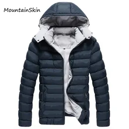 Mountainkin Mężczyźni Zimowa Kurtka Z Kapturem Mężczyźni Parki Casual Ciepłe Męskie Bluzy Moda Grube Płaszcze Thermal Marka Odzież La142