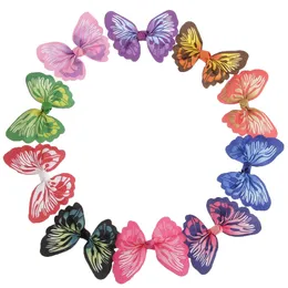 New European and American hot selling three-dimensional ribbon handmade colorful butterfly hair clip headwear DIY accessories T3C5012