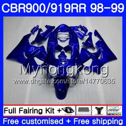 Karosserie für HONDA CBR 900RR CBR 919RR CBR900 RR CBR919RR 98 99 278HM.24 Schwarze Flammen heiß CBR900RR CBR 919 RR CBR919 RR 1998 1999 Verkleidungsset