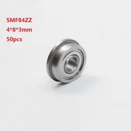 50pcs / lot SMF84ZZ S MF84ZZ ABEC-5 4x8x3mm 스테인레스 스틸 440C 플랜지 깊은 홈 볼 베어링 차폐 4 * 8 * 3mm MF84 ZZ Z