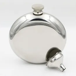 150ml Ze Stali Nierdzewnej Hip Flask Portable Outdoor Flagon Srebrzysty Whisky Stoup Wine Garnek Butelki z lejką