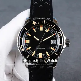 Nowe Pięćdziesiąt Fragmenty 50 Fathoms Barakuda 5008B-1130-B52A Czarny Dial Miyota 8215 Automatyczne męskie Zegarek Stalowy Skórzany Pasek Hello_Watch