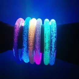 2022 NUOVI braccialetti a LED si accendono lampeggianti Braccialetto incandescente Lampeggiante Braccialetto di cristallo Party Disco ChristmasZZ