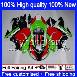 Carroçaria para a Kawasaki ZX 10 R ZX1000C ZX10R 2006 2007 215MY.21 Verde Vermelho ZX1000 C ZX10R 06 07 ZX 1000cc ZX 10R 06 07 ABS carenagens