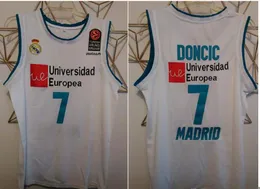 Niestandardowe mężczyźni młode kobiety vintage Luka Doncic Universidad Europea #7 LUKA Basketball Jersey Rozmiar S-4xl lub Custom dowolne nazwisko lub koszulka numer