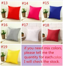 Solid Pure Color Pillow Case 45*45 cm Kudde Cover Office Stol Soffa Throw Pudow Case Home Wedding Birthday Present