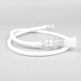 구강 팁이있는 범용 유리 기화기 채찍 : 흡연 파이프 클리너, 스너프 스너, 및 기화기 호스를위한 이상적인 대체 흰색