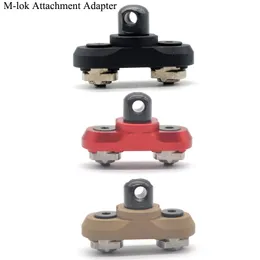 Rail M-lok Attachment Mount Adapter For MLOK Handguard System_Aluminum Black / Red / Tan Colors
