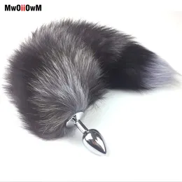 Mwoiiowm fox metal plug ano ano erotico per uomo e uomini accessori per sesso adulto coda giocattoli