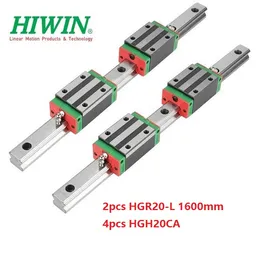 2pcs Original New HIWIN HGR20 - 1600mm linear guide/rail + 4pcs HGH20CA linear narrow blocks for cnc router parts