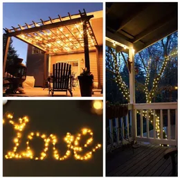 10M Solar LED String Copper Wire 100 LEDS IP65 Wodoodporna dekoracja wakacyjna