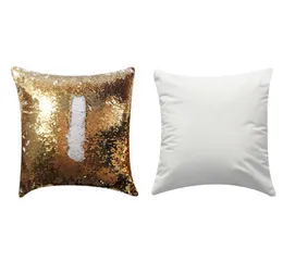 Pillow Case Sublimation Magic Sequins Blank Fyrkantig Form Värmeöverföring Utskrift DIY Förbrukningsvaror Pillowslip