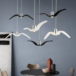 Nodic style Pendant Lamps Creative Seagull LED Chandeliers Lighting For Home Dining Room Bar Hotel Decoration