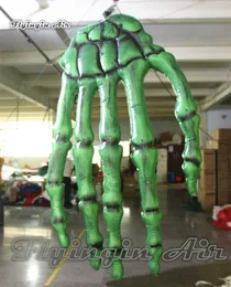 Индивидуальные ужасные надувные зомби ручной кости реплика 3M высота гигантский висит зеленый палец скелет модель воздушный шар для украшения Хэллоуина